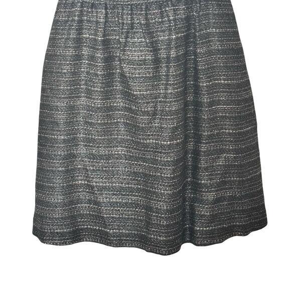 New Moulinette Soeurs Anthropologie Glissade Dress Grey Gris Shimmer Tweed Sz 2 - Picture 6 of 16
